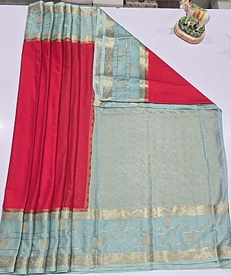 Premium Mona Crape Silk Saree (id 17001)