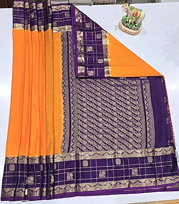 Premium Mona Crape Silk Saree (id 17002)