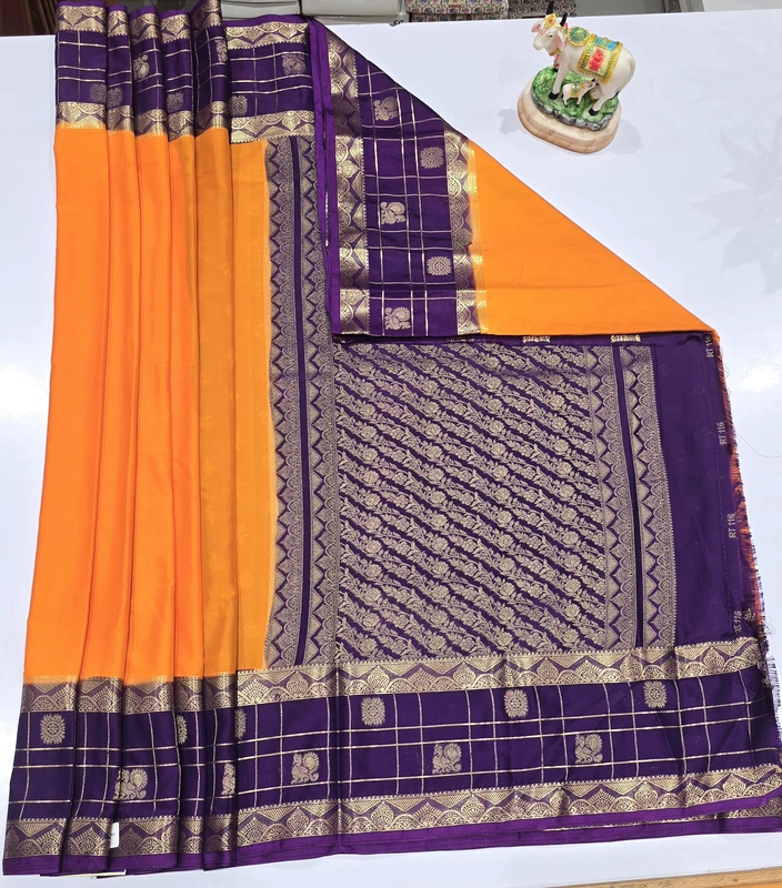Premium Mona Crape Silk Saree (id 17002)