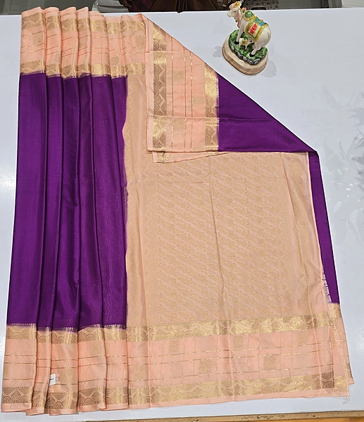 Premium Mona Crape Silk Saree (id 17007)
