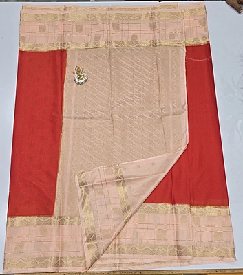 Premium Mona Crape Silk Saree (id 17009)