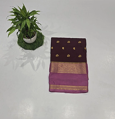 Premium Mushroom Crape Silk Saree (id 18005)