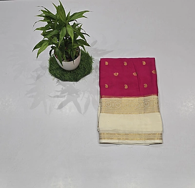 Premium Mona Crape Silk Saree (id 17031)