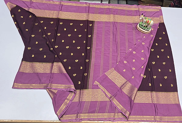 Premium Mushroom Crape Silk Saree (id 18005)