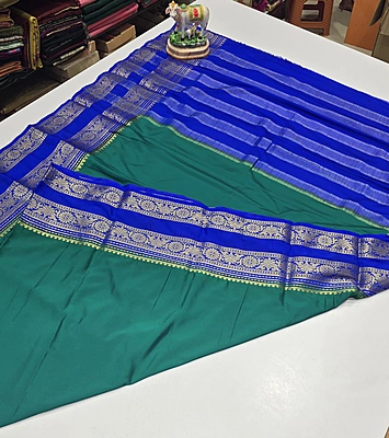 Premium Mushroom Crape Silk Saree (id 18003)