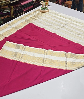 Premium Mushroom Crape Silk Saree (id 18004)