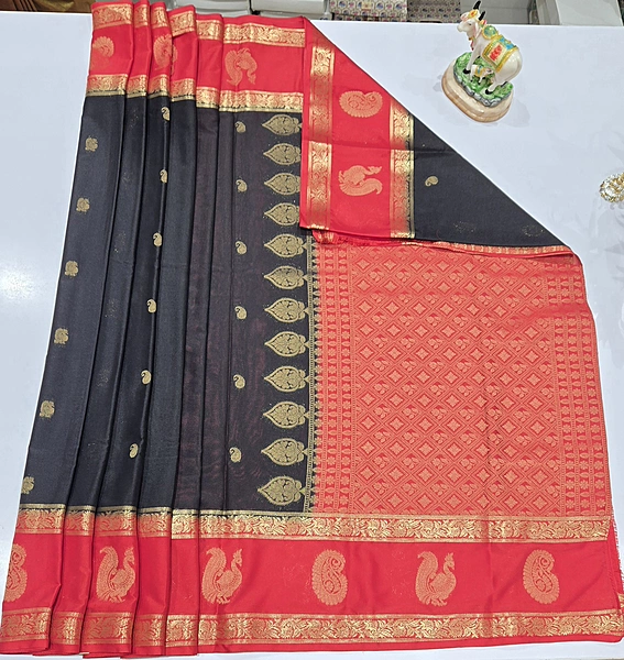 Premium Mona Crape Silk Saree (id 17011)
