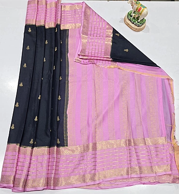Premium Mona Crape Silk Saree (id 17012)