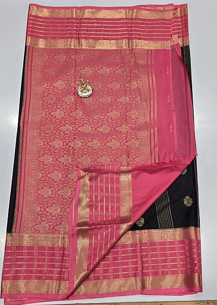 Premium Mona Crape Silk Saree (id 17014)