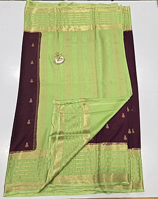 Premium Mona Crape Silk Saree (id 17016)