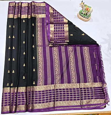 Premium Mona Crape Silk Saree (id 17017)
