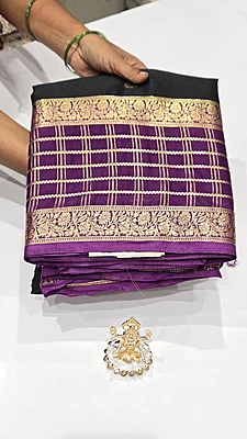 Premium Mona Crape Silk Saree (id 17017)
