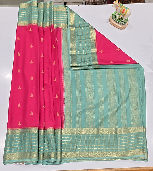 Premium Mona Crape Silk Saree (id 17021)