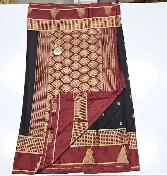 Premium Mona Crape Silk Saree (id 17027)