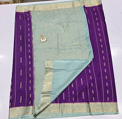 Premium Mona Crape Silk Saree (id 17028)
