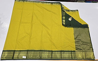 Crape Silk Mango Border Saree (id 19003)