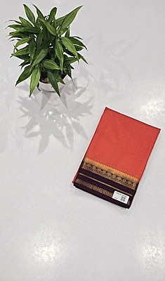Crape Silk Small Border Saree (id 20001)