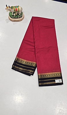 Crape Silk Small Border Saree (id 20004)