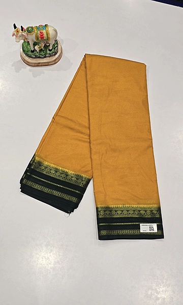 Crape Silk Small Border Saree (id 20006)