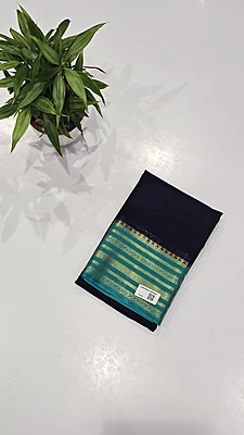 Crape Silk Contrast Saree (id 16026)