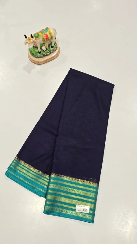 Crape Silk Contrast Saree (id 16026)