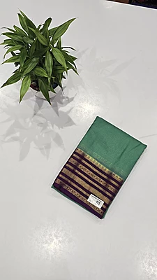 Crape Silk Contrast Saree (id 16028)