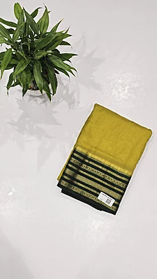 Crape Silk Contrast Saree (id 19030)