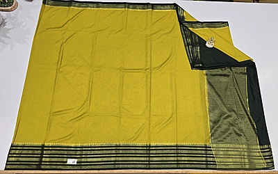 Crape Silk Contrast Saree (id 19030)