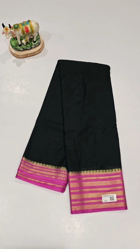 Crape Silk Contrast Saree (16027)