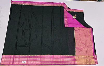 Crape Silk Contrast Saree (16027)