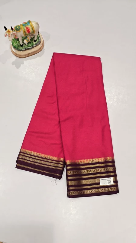 Crape Silk Contrast Saree (16029)