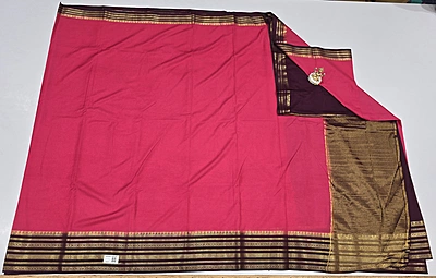 Crape Silk Contrast Saree (16029)