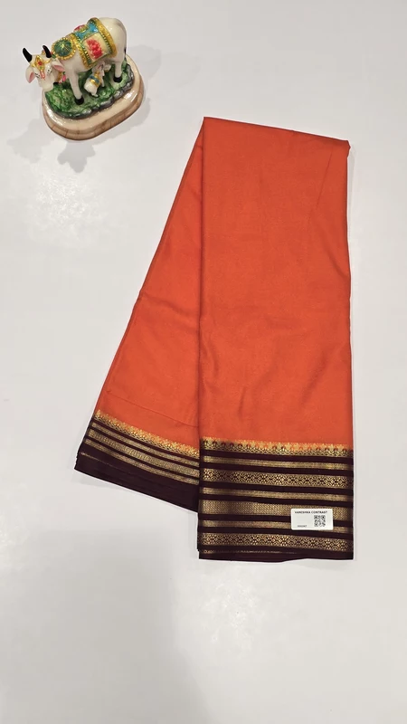 Crape Silk Contrast Saree (id 16032)