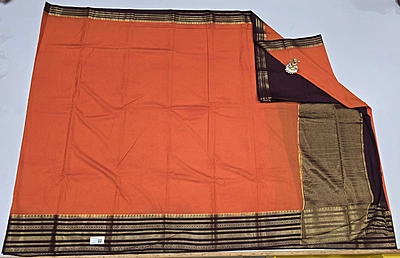 Crape Silk Contrast Saree (id 16032)