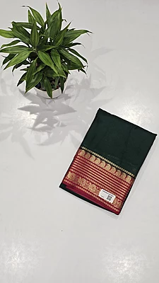 Crape Silk Mango Border Saree (id 19012)