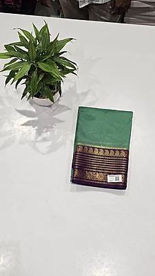 Crape Silk Mango Border Silk (id 19015)