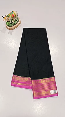 Crape Silk Mango Border Saree (19013)