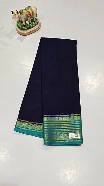 Crape Silk Mango Border Saree (id 19017)