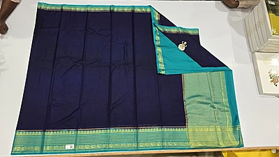 Crape Silk Mango Border Saree (id 19017)