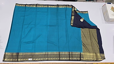 Crape Silk Mango Border Saree (id 19021)