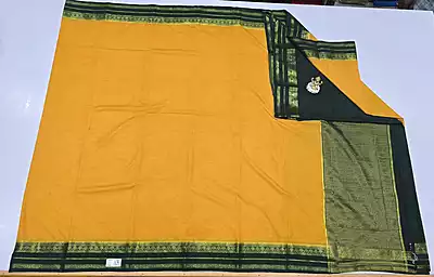 Crape Silk Small Border Saree (id 20006)