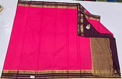 Crape Silk Small Border Saree (id 20000)