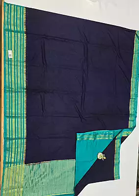 Crape Silk Contrast Saree (id 16026)