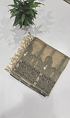 Pencil Cotton Meena Saree (id 23000))