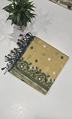 Pencil Cotton Meena Saree (id 23002)