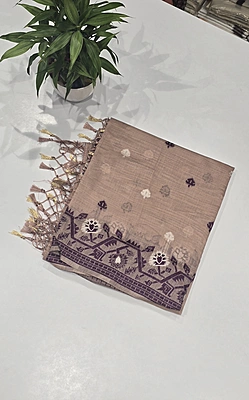 Pencil Cotton Meena Saree (id 23005)