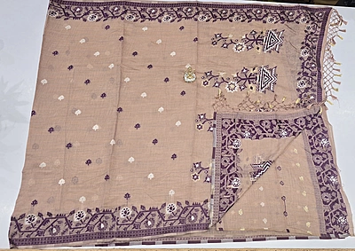 Pencil Cotton Meena Saree (id 23005)