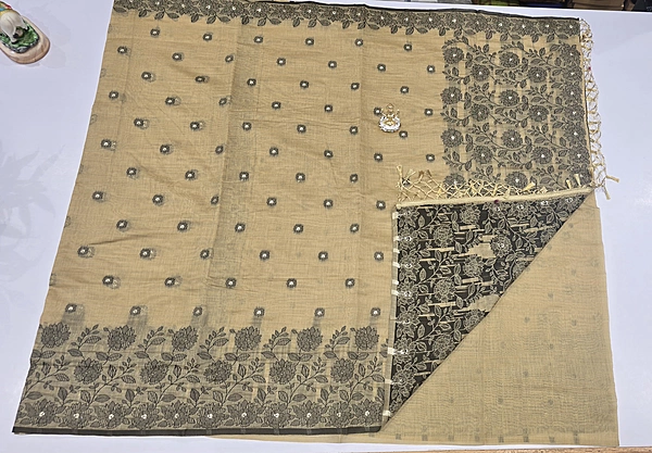 Pencil Cotton Meena Saree (id 23007)