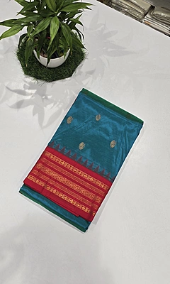 Paithani Pattu Kuttu Border Saree (id 24000)