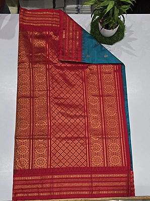 Paithani Pattu Kuttu Border Saree (id 24000)